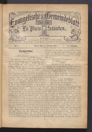 No. 7. 11. Februar 1914