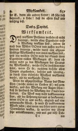 657-707, Das 9. Capitel. Wirksamkeit.