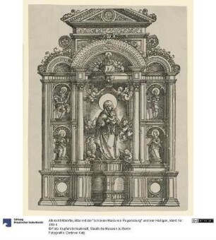 Altar mit der "schönen Maria von Regensburg" und vier Heiligen