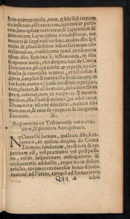 X. Argumenta ex Testimoniis verae, eruditae, & purioris Antiquitatis.