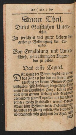 Dritter Theil, Dieses Geistlichen Unterrichts.
