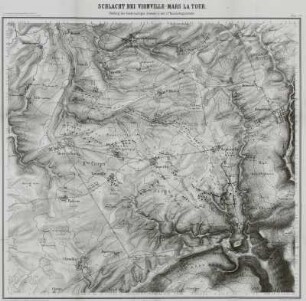 Schlacht bei Vionville - Mars la Tour (Stellung der beiderseitigen Armeen in der Mittagsstunde), Plan 5 A (1:25 000)