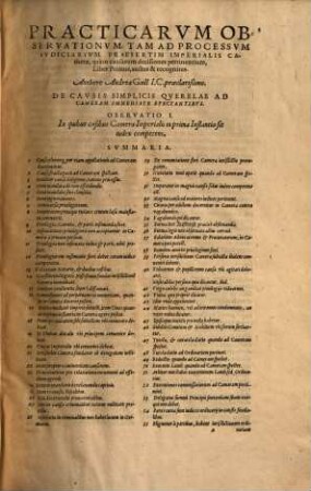 Practicae observationes : tam ad processum iudiciarium ... quam causarum decisiones pertinentium libri duo