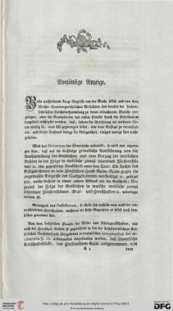 Vorläufige Anzeige