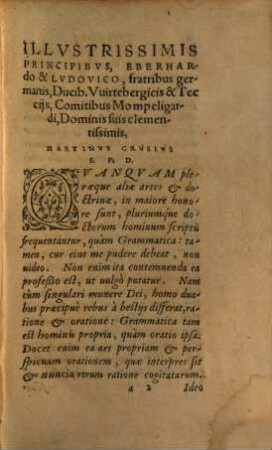 Martini Crusii Grammaticae latinae, cum Graeca congruentis Pars ..., 1