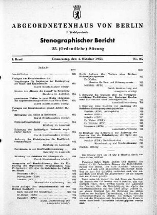 Nr. 25, 4. Oktober 1951