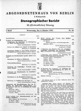 Nr. 25, 4. Oktober 1951