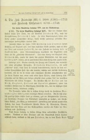 3. Die Zeit Friedrichs (III.) I. 1688 (1701)-1713 und Friedrich Wilhelms I. 1713-1740