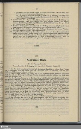 VIII. Schwarzes Buch
