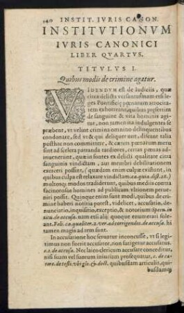 Titulus I. Quibus modis de crimine agatur.