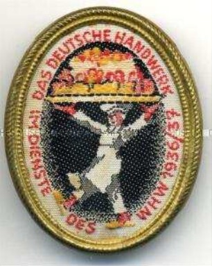 WHW-Abzeichen, Serie "Das deutsche Handwerk": Konditor Straßensammlung im Gau München-Oberbayern vom Februar 1937