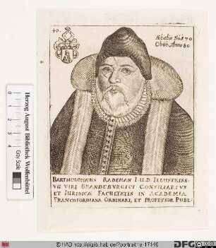 Bildnis Bartholomäus Rademann d. Ä.