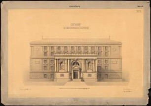 Staatsarchiv: Hauptfassade Ansicht 1:50