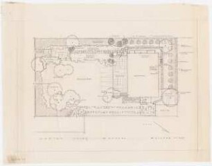 Garten Luley, Berlin-Wannsee: Lageplan mit Gartenplan 1:100