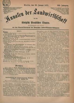 No. 9. Berlin, den 29. Januar 1873. XIII. Jahrgang.