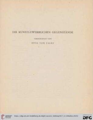 Metallarbeiten (Nr. 391-409)