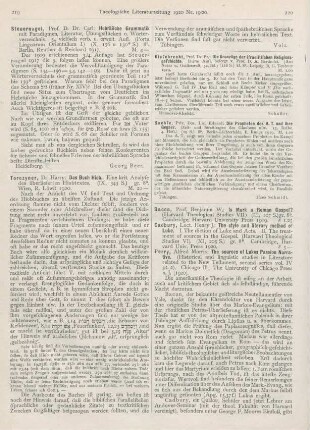 220 [Rezension] Sachse, Eduard, Die Propheten des Alten Testaments und ihre Gegner