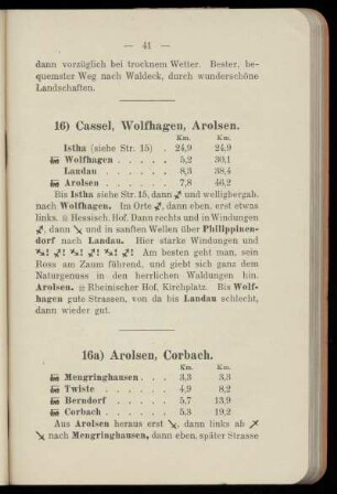 16) Cassel, Wolfhagen, Arolsen