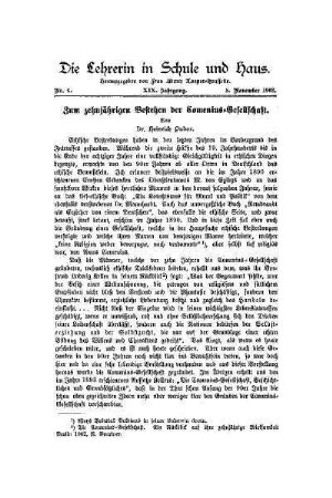 Zum zehnjährigen Bestehen der Comenius-Gesellschaft