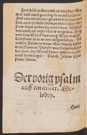 Der vorig psalm || auff ein andere Me=||lodey. ||