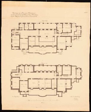 Wohnhaus Franz Wertheim, Berlin-Grunewald: Grundrisse KG und EG 1:100