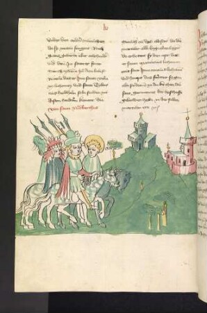 Bischof Rupert wird von Herzog Theodos und seinem Gefolge nach Regensburg geleitet