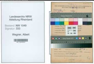 Entnazifizierung Albert Wegner , geb. 19.06.1919 (Referendar)