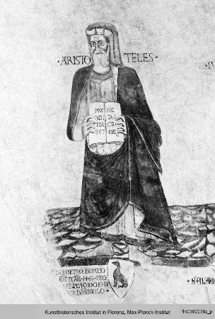 Aristoteles - Dekoration der Nordwand und der nördlichen Gewölbezwickel