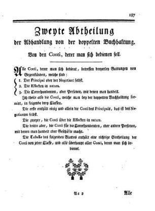 Zweyte Abtheilung der Abhandlung von der doppelten Buchhaltung.