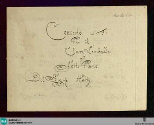 Concertos - Don Mus.Ms. 604 : cemb; F