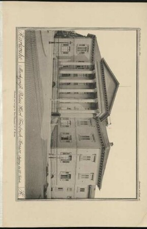 K. Markgräfl. Palais Karl Friedrich Strasse.