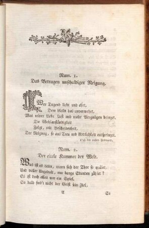 [Vermischte Gedichte erster Theil]
