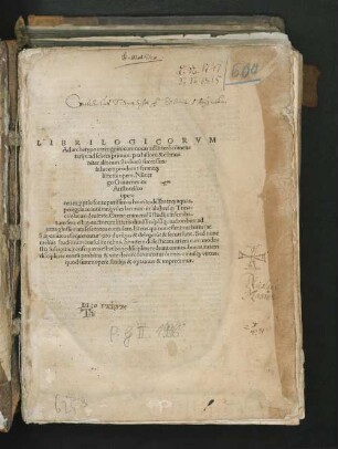 Libri Logicorvm : In Officina Henrici S. ... Ad archetypos recogniti, cu[m] nouis ad littera[m] com[m]e[n]tariis ...