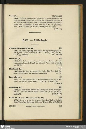 552. - Lithologie