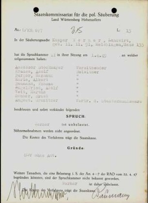 Werner, Kaspar