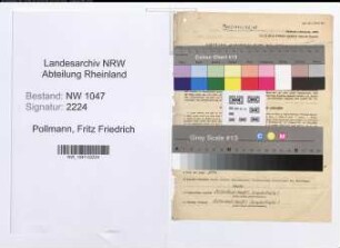 Entnazifizierung Fritz Friedrich Pollmann , geb. 25.01.1900 (Vermessungstechniker)
