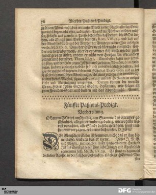 Fünffte Paßions-Predigt.