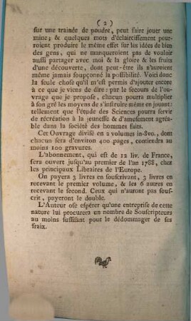 Le Pendant de l'Imprimerie ou nouveaux moyens de faciliter le progrès des Sciences