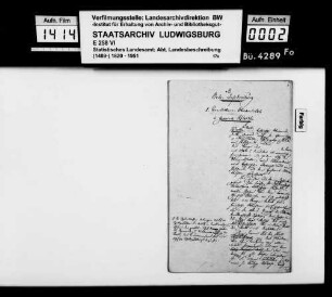 Textkonzept der OAB, Teil B: Ortsbeschreibungen [Handschrift überwiegend des OAmanns Bilfinger], mit zahlreichen Marginalien [des Oberfinanzrats Memminger]