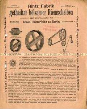 Hölzerne Riemenscheiben