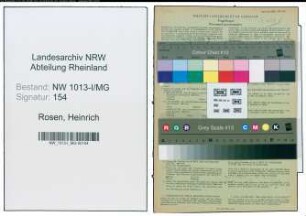 Entnazifizierung Heinrich Rosen , geb. 11.04.1913 (Gartenbautechniker)