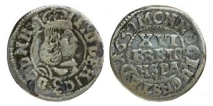 1/16 Taler (3 Schilling lübsch), Kgl. Linie Frederik III (1648 - 1670)
