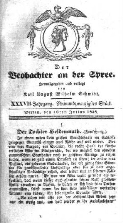 29. Stueck, 16. Juli 1838