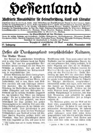 Heft 11, November 1925