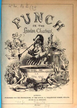 Punch or The London charivari. 3, 3. 1842