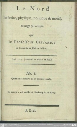 No. 8, Avril 1799