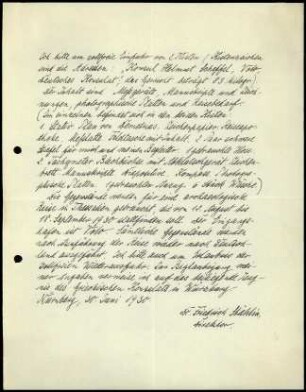 Anlage I. F. Stählin an W. Wrede
