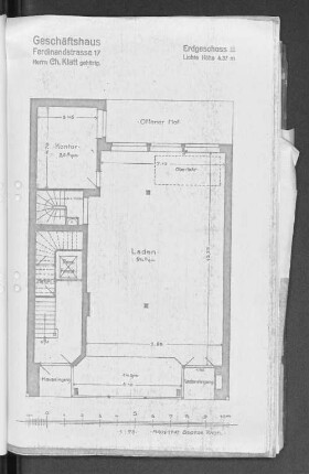 Geschäftshaus Ferdinandstrasse 17 Herrn Ch. Klatt gehörig. Erdgeschoss.