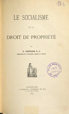 Le Socialisme et le droit de propriété