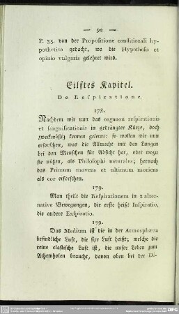 Eilftes Kapitel. De Respiratione